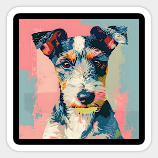 Fox Terrier in 80's Sticker